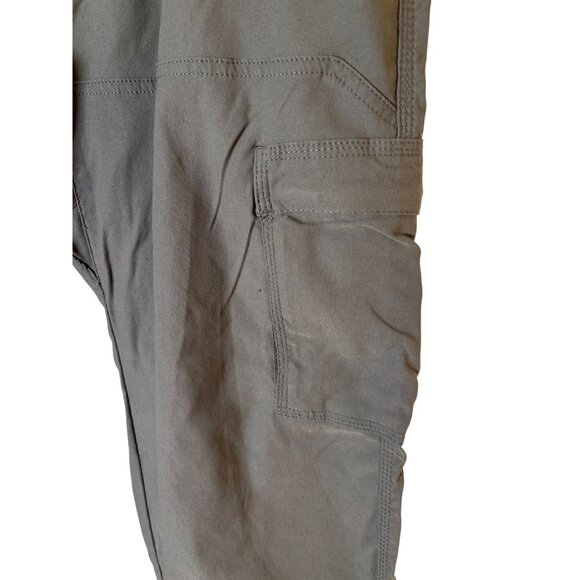 prAna Mens O/S Stretch Zion Pant II Relaxed Fit Gray Cargo Hiking Snap Pants - Picture 3 of 10